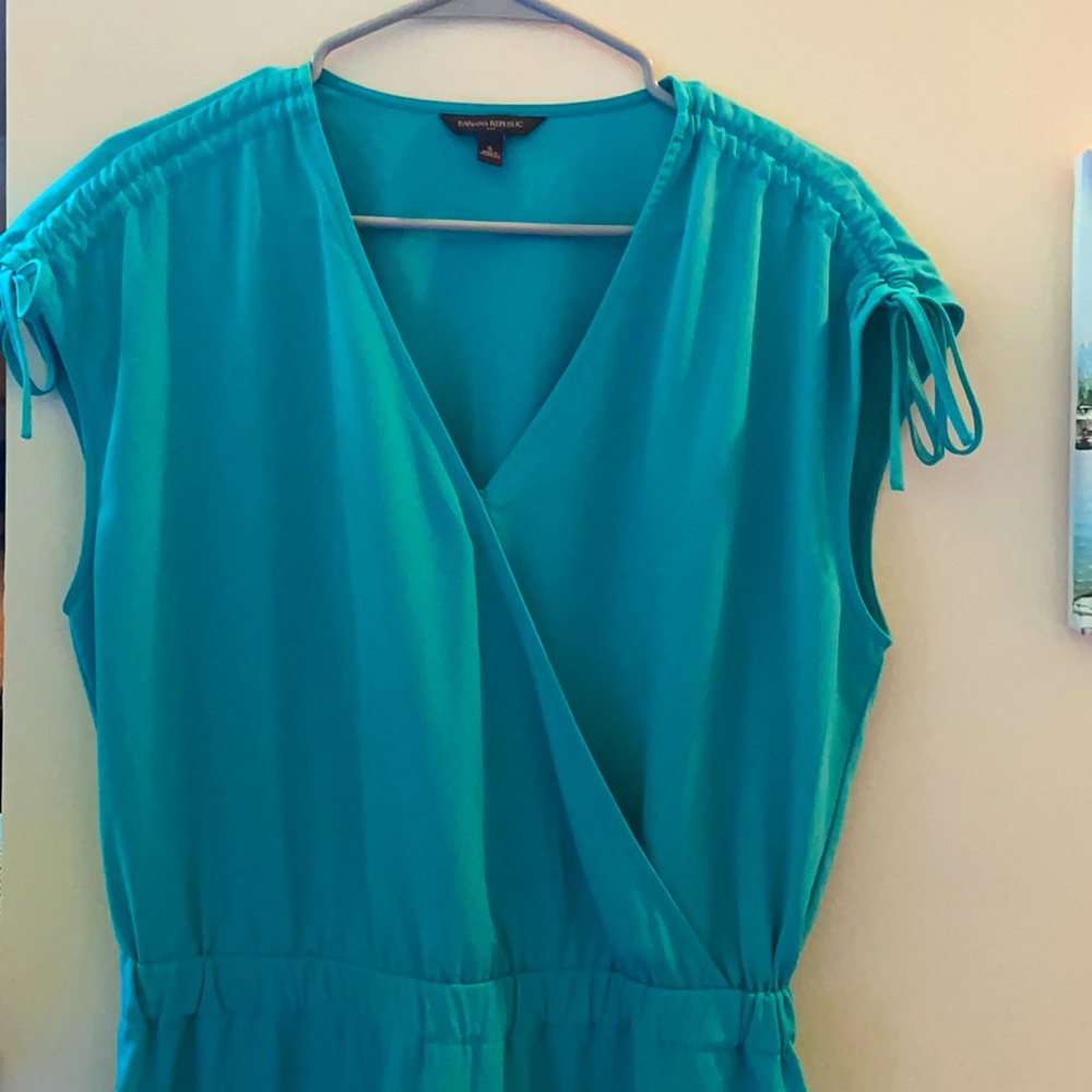 Banana Republic Faux Wrap Tie Shoulder Dress